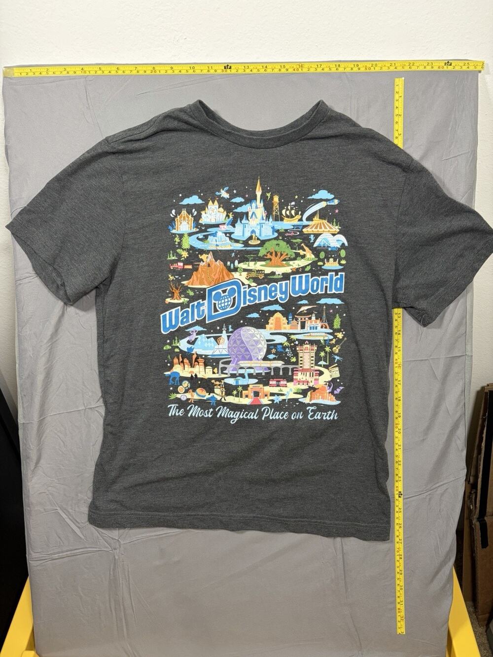 Disney Park Icons Attraction "The Most Magical Place On Earth Adult Small Shirt